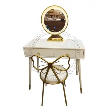 Joey Dressing Table with Matching Chair (Gold)